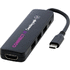 Loop RCS -kierrätetystä muovista valmistettu multimediasovitin USB 2.0"3.0 HDMI -liitännällä, musta lisäkuva 1